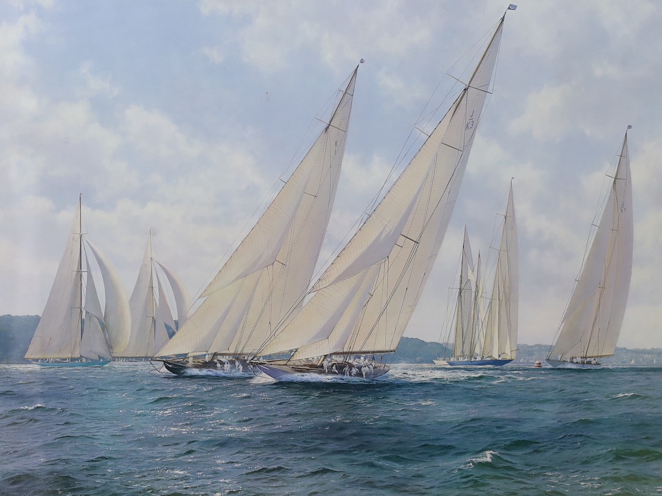 John Steven Dews (1949-), limited edition print, 'The Big Class Race', signed in pencil, 778/950, 60 x 73cm